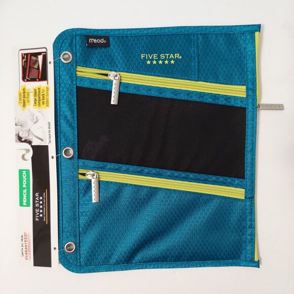 MEAD 5-Star Zip-Up Pencil Pouch with School Supplies, #2 Pencils, Crayons, Glue - Picture 4 of 5